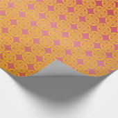 Traditionele Rode Gele Chinese Langlevensteigers Cadeaupapier (Hoek)