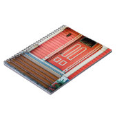 Traditionele rode geverfde houten deur en porchdoo notitieboek (Linkerzijde)