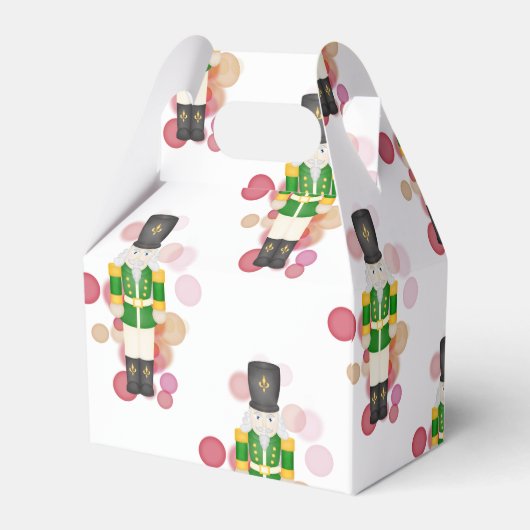 Traditionele rode & groene kerst notenkraker bedankdoosjes (Achterkant)