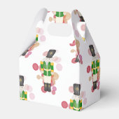 Traditionele rode & groene kerst notenkraker bedankdoosjes (Voorkant Zijde)