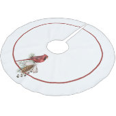 Traditionele rode kardinaal, vrolijk kerstfeest kerstboom rok (Gekanteld)