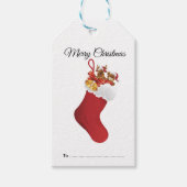 Traditionele Rode Kerst-ijsvorming Cadeaulabel (Voorkant)