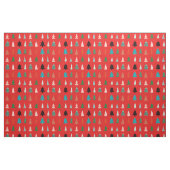 Traditionele rode kerstbomen roze stof (Fat Quarter)