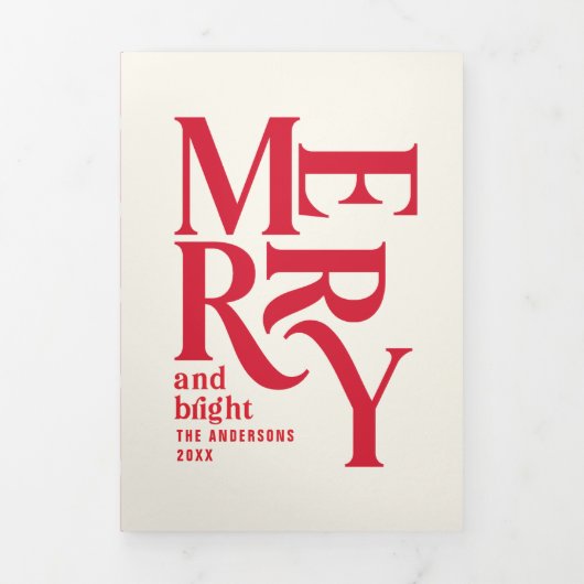 Traditionele rode  kerstfoto drieluik wenskaart (Cover)