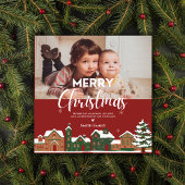 Traditionele rode kerstfoto op maat