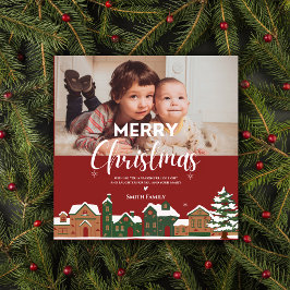 Traditionele rode kerstfoto op maat