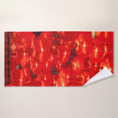 Traditionele rode lantaarns versierd voor Chinees Badhanddoek (Badhanddoek)