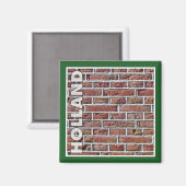 Traditionele rode Nederlandse brickwork Pointing H Magneet (Voorkant / Achterkant)