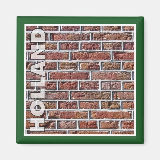 Traditionele rode Nederlandse brickwork Pointing H Magneet (Voorkant)