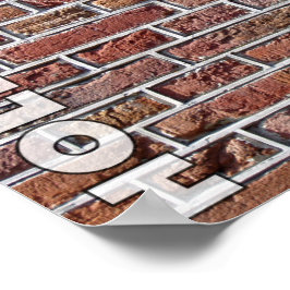 Traditionele rode Nederlandse brickwork Pointing H Poster