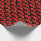 Traditionele rode oosterse fans met een Japans the Cadeaupapier (Hoek)