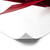 Traditionele Rode Origami Kraan op Wit Poster (Hoek)