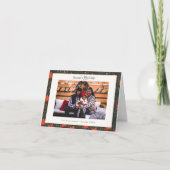 Traditionele rode poinsettia foto kerst Kaart (Voorkant)