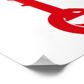 Traditionele rode postbus en sneeuw op bomen poster (Hoek)