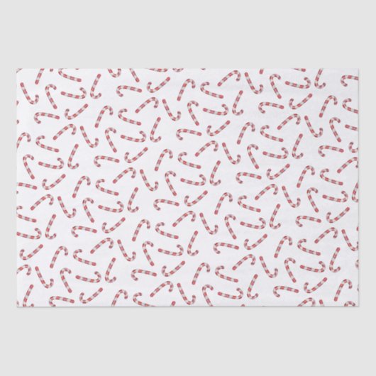 Traditionele rode snoep Cane Vintage Kerstmis Tissuepapier (Voorkant)