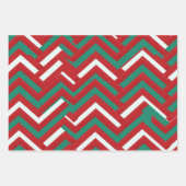 Traditionele rode witte en groene kerst inpakpapier vel (Voorkant 2)
