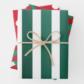 Traditionele rode witte en groene kerst inpakpapier vel (In situ)