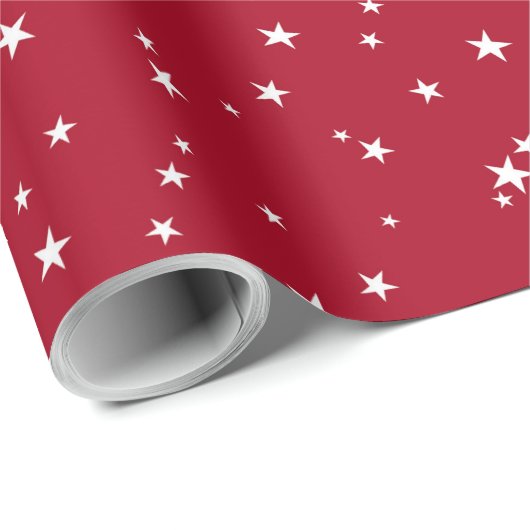Traditionele rode witte sterren cadeaupapier (Rol Hoek)