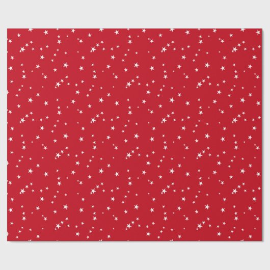 Traditionele rode witte sterren cadeaupapier (Vlak)