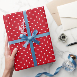 Traditionele rode witte vlek cadeaupapier