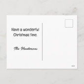 Traditionele rode witte Waterverf kerstboom Feestdagenkaart (Achterkant)