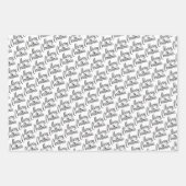 Traditionele rode zwarte witte tapuit beige beige  inpakpapier vel (Voorkant)