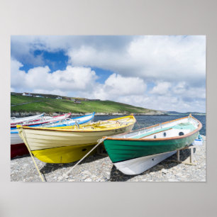 Traditionele roeiboten poster