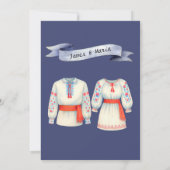 Traditionele Roemeense Huwelijksvolkscostuums Kaart (Achterkant)