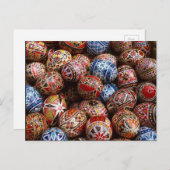 Traditionele Roemeense paaseieren Feestdagenkaart (Voorkant / Achterkant)