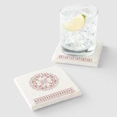 Traditionele Roemeense volksmotieven Roemenië 1 Stenen Onderzetter (Zijkant)