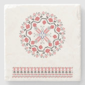 Traditionele Roemeense volksmotieven Roemenië 1 Stenen Onderzetter (Voorkant)