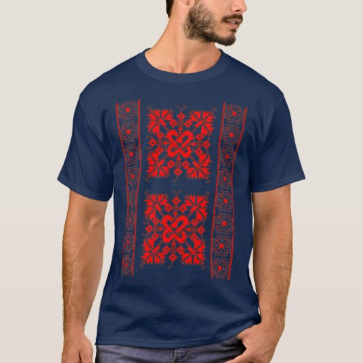 Traditionele Roemeense volksmotieven van Olt T-shirt (Voorkant)