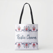 Traditionele Roestieke Hongaarse Bloemrijke Volks- Tote Bag (Voorkant)