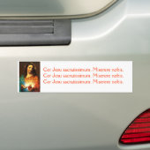TRADITIONELE ROMAN CATHOLIC SACRED HEART OF JESUS BUMPERSTICKER (Op auto)