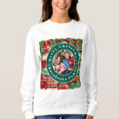 Traditionele rood en groen geplakt vakantie trui (Voorkant)