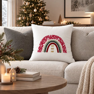 Traditionele Rood Groene Boho Kerst Kussen Decorat