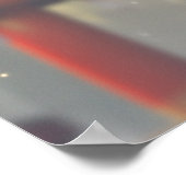 Traditionele roodharige anime meisje bij tempel poster (Hoek)