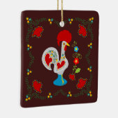Traditionele Rooster van Barcelona Happy Birthday Keramisch Ornament (Rechts)