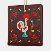 Traditionele Rooster van Barcelona Happy Birthday Keramisch Ornament (Links)
