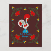 Traditionele rooster van Barcelona in wit Briefkaart (Voorkant)