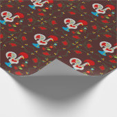 Traditionele rooster van Barcelona in wit Cadeaupapier (Hoek)