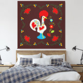 Traditionele rooster van Barcelona in wit Canvas Afdruk (Insitu (Slaapkamer))
