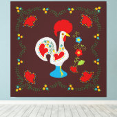 Traditionele rooster van Barcelona in wit Canvas Afdruk (Insitu (Houten vloer))
