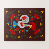 Traditionele rooster van Barcelona in wit Legpuzzel (Horizontaal)