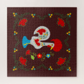 Traditionele rooster van Barcelona in wit Legpuzzel (Horizontaal)