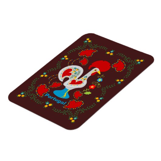 Traditionele rooster van Barcelona in wit Magneet (Linkerzijde)