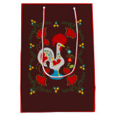 Traditionele rooster van Barcelona in wit Medium Cadeauzakje (Achterkant)