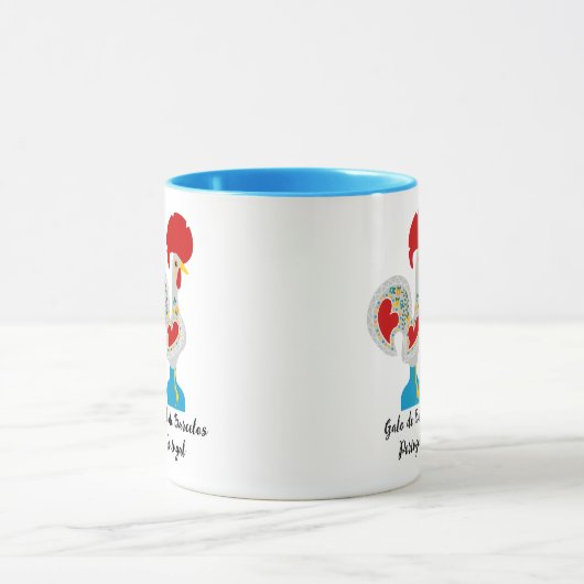 Traditionele rooster van Barcelona in wit Mok (Midden)