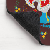 Traditionele rooster van Barcelona in wit Muismat (Hoek)