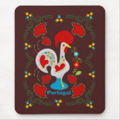 Traditionele rooster van Barcelona in wit Muismat (Voorkant)